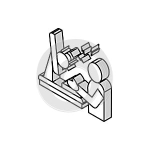 sysadmin fixing debug isometric icon vector illustration