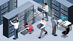 Sysadmin Horizontal Illustration