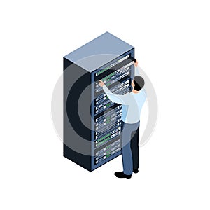 Sysadmin Isometric Illustration