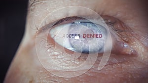 System Access Denied During An Iris Eye Scan