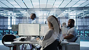 System admin working in diverse computer network security data center