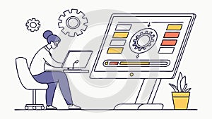 System Administration and Digital Workflow Optimization, vector design Generative AI