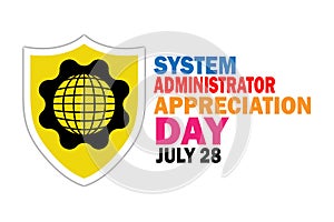 System Administrator Appreciation Day Vector Illustration