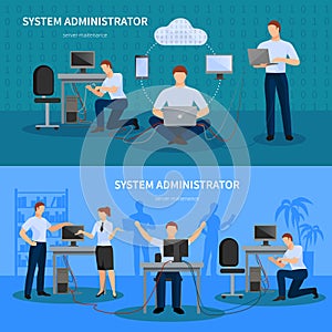 System Administrator Banners Set