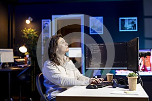 System administrator fixing vulnerabilities in software