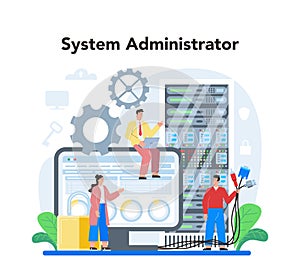 System administrator. Technical work with server, software installation