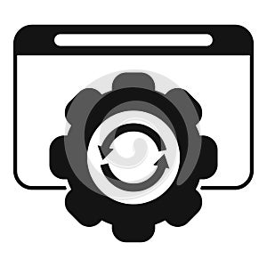 System backup icon simple vector. Data cloud