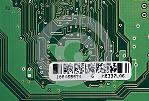 System board with sticker