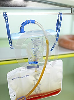 System for the collection and counting of urine.