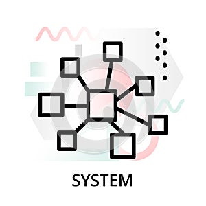 System concept icon on abstract background