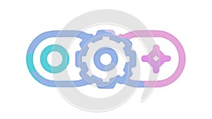 System Configuration Gears Icon: Control & Customization, vector design Generative AI