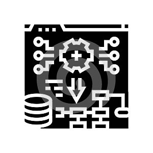 system deployment analyst glyph icon vector illustration