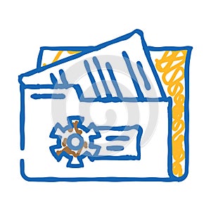 system documentation analyst icon doodle illustration