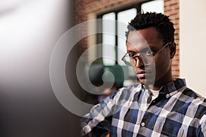 System engineers working with javascript code on terminal window