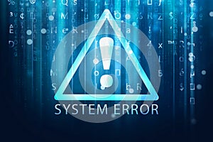 System error background photo