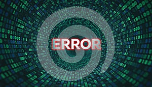System error message in binary data tunnel