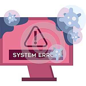 System error vector computer website failure icon