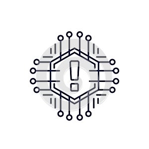 system error, warning alert line icon