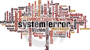 System error word cloud
