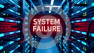 System Failure Warning in Data Center Server Room