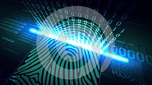 The system of fingerprint scanning - biometric security devices