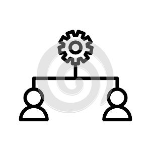 System hierarchy Isolated Vector icon which can easily modify or edit