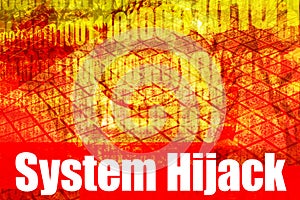 System Hijack Alert Warning Message photo