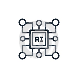 system icon vector from artificial intelligence concept. Thin line illustration of system editable stroke. system linear sign for