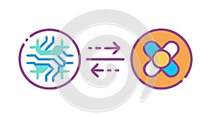 System Integration and Interconnected Processes, Seamless Data Flow, vector design Generative AI