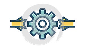 System Integration Workflow Automation, vector design Generative AI
