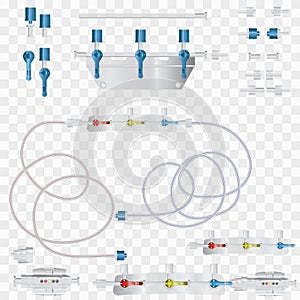 System for intravenous infusions with a converting device. Part
