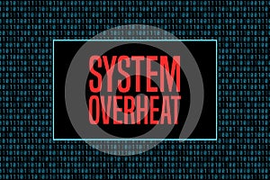 System overheat warning screen photo