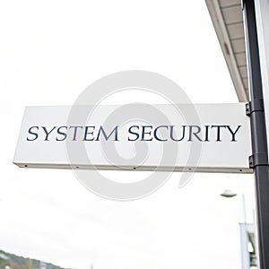 System Security isolated on white background photo