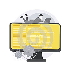 System software development abstract concept vector illustration.