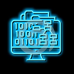 system software neon glow icon illustration