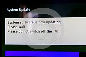 System software is now updating meesage