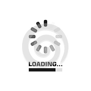 System software update and upgrade concept. Loading process screen. Vector