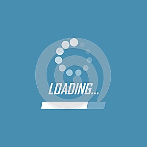 System software update and upgrade concept. Loading process screen. Vector illustration