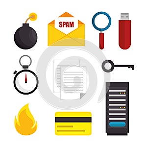 system threats concept icons