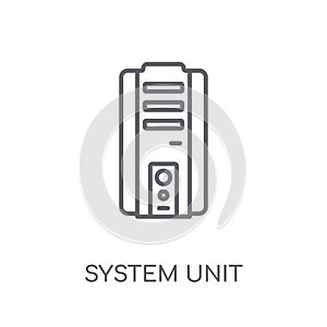 System Unit linear icon. Modern outline System Unit logo concept
