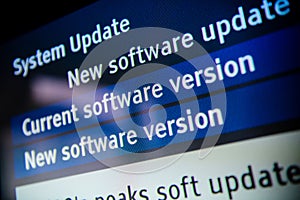 System update software current and new update