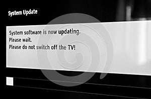 System software is now updating meesage