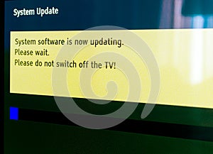 System software is now updating meesage