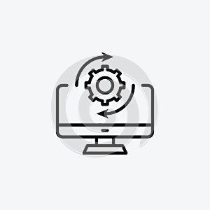 System update vector icon set