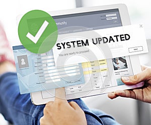 System Updated Improvement Change New Version Concept
