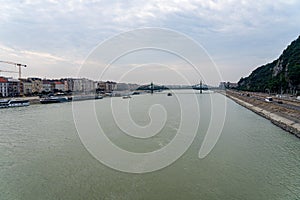 Szabadsag Bridge in Budapest, Hungary.