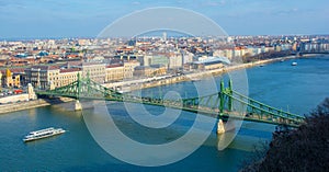 SzabadsÃÂ¡g bridge from GellÃÂ©rt-hegy photo