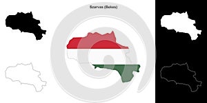 Szarvas outline map