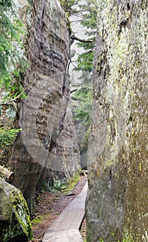 Szczeliniec Wielki in Gory Stolowe mountains, Poland