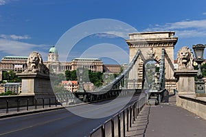 Szechenyi Chain Bridge and Buda Castle